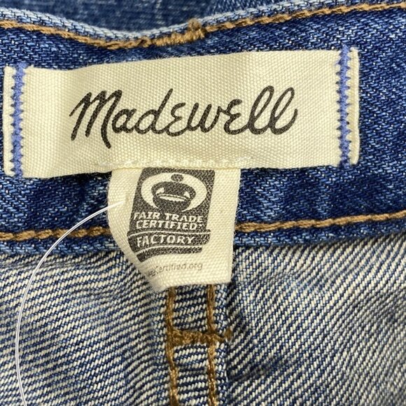 Madewell Women’s The Dean Easy Straight Crop Jeans Size 26 Labette Wash Blue — - Picture 5 of 11